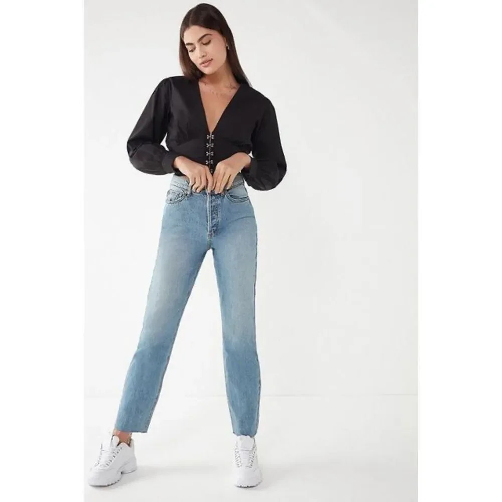 Urban Outfitters BDG High Waisted Slim Straight Light Wash Jeans